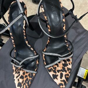 Steve Madden Leopard Print Stiletto Women's Sandals